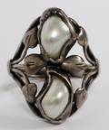 BAROQUE PEARL AND STERLING RING