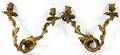 DORE BRONZE 2 LIGHT WALL SCONCES 19TH C PAIR