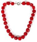 RED CORAL BEAD NECKLACE