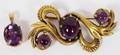 14KT GOLD  AMETHYST PENDANT  CABOCHON BROOCH