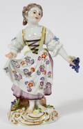 MEISSEN PORCELAIN FIGURE OF A YOUNG WOMAN
