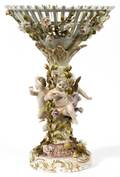 SCHIERHOLZ  SON PORCELAIN CENTERPIECE COMPOTE