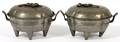 CHINESE PEWTER TUREENS PAIR