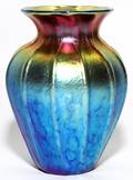 LUNDBERG STUDIOS IRIDESCENT ART SUNSET VASE
