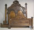 Victorian walnut bed