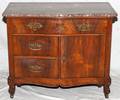 MAHOGANY WASH STAND W MARBLE TOP C 1900