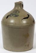 STONEWARE THREE BEE POTTERY JUG 19THC