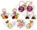 14KT GOLD GEMSTONE EARRINGS JACKETS  PENDANT