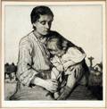WILLIAM LEE HANKEY ETCHING THE SLEEPING CHILD