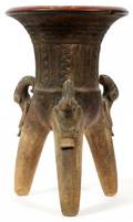 PRECOLUMBIAN POTTERY INCENSE BURNER
