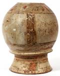 PRECOLUMBIAN POTTERY WHITE FUNERAL URN