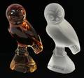 CRISTALLERIES DE LORRAINE FRENCH GLASS OWLS