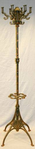 COPPER CLAD POLE STYLE FREESTANDING COAT RACK