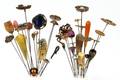 VINTAGE HAT PIN GROUPING LATE 19TH C 40 PCS