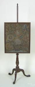 George II mahogany pole screen ca 1740