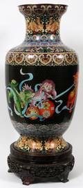 CHINESE CLOISONN URN