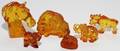 AMBER ANIMAL MINIATURES 6 PIECES