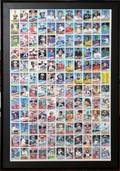 84 UPPER DECK BASEBALL CARDS UNCUT SHEET FRAMED