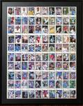 88 ROOKIE BASEBALL CARDS UNCUT SHEET FRAMED