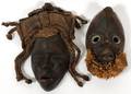 AFRICAN WOOD CARVED DAN MASKS 2 PCS