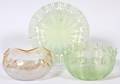 ART GLASS FINGER BOWL SET  A PAMONA GLASS BOWL