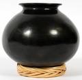 OAXACAN SOUTHWEST BLACK CLAY POTTERY VASE