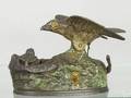 Eagle and Eaglets cast iron mechanical bank pat 1883