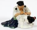 JAPANESE HAND PAINTED PORCELAIN FIGURAL GROUPING
