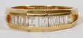 14KT GOLD BAGUETTE DIAMOND RING 59GR