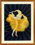 R BUCKMAN DRAWING DANCING GIRL IN YELLOW