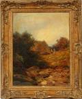 E LAW OIL ON CANVAS 19THC ENGLISH LANDSCAPE