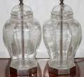 GLASS LAMPS IN THE FORM OF CHINESE GINGER JARS