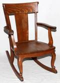 ANTIQUE MISSION ARTS  CRAFT OAK ROCKING CHAIR