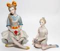 CYBIS BISQUE FIGURES OF SEATED YOUNG GIRLS 2 PCS