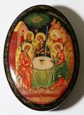 RUSSIAN BLACK LACQUER BOX