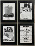 FRENCH LITHOGRAPHS CAR ILLUSTRATIONS FOUR