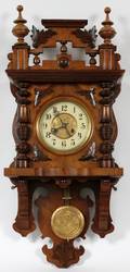 GERMAN WALNUT WALL CLOCK C 1880