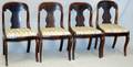 AMERICAN EMPIRE MAHOGANY CHAIRS C 1840 FOUR