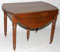 COUNTRY AMERICAN WALNUT DROPLEAF TABLE C 1900