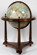 WORLD GLOBE ON MAHOGANY STAND MODERN H 32