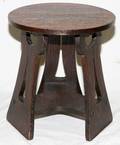 OAK ARTS AND CRAFT STOOL