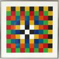 BAYS COLOR SILKSCREEN ON PAPER GEOMETRIC SQUARES
