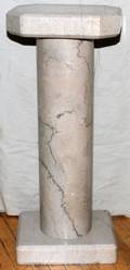 CARVED MARBLE COLUMNAR PEDESTAL