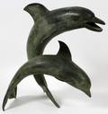BRONZE SCULPTURE OF TWO DOLPHINS