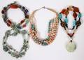 POLISHED STONE BEAD NECKLACES FOUR