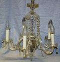 FIVE LIGHT CRYSTAL CHANDELIER