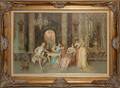 FRENCH PARLOR SCENE PRINTED REPRODUCTION
