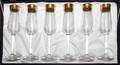 ITALIAN HANDBLOWN CRYSTAL FLUTES SET OF SIX