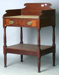 Three Sheraton mahogany washstands