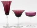 AMETHYST GLASS WATER GOBLETSMID 20TH C